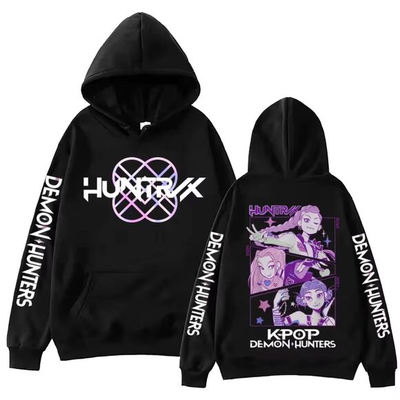 Anime KPop Demon Hunters Women's Pullover Hoodie, Size Medium - Picture 2 of 3